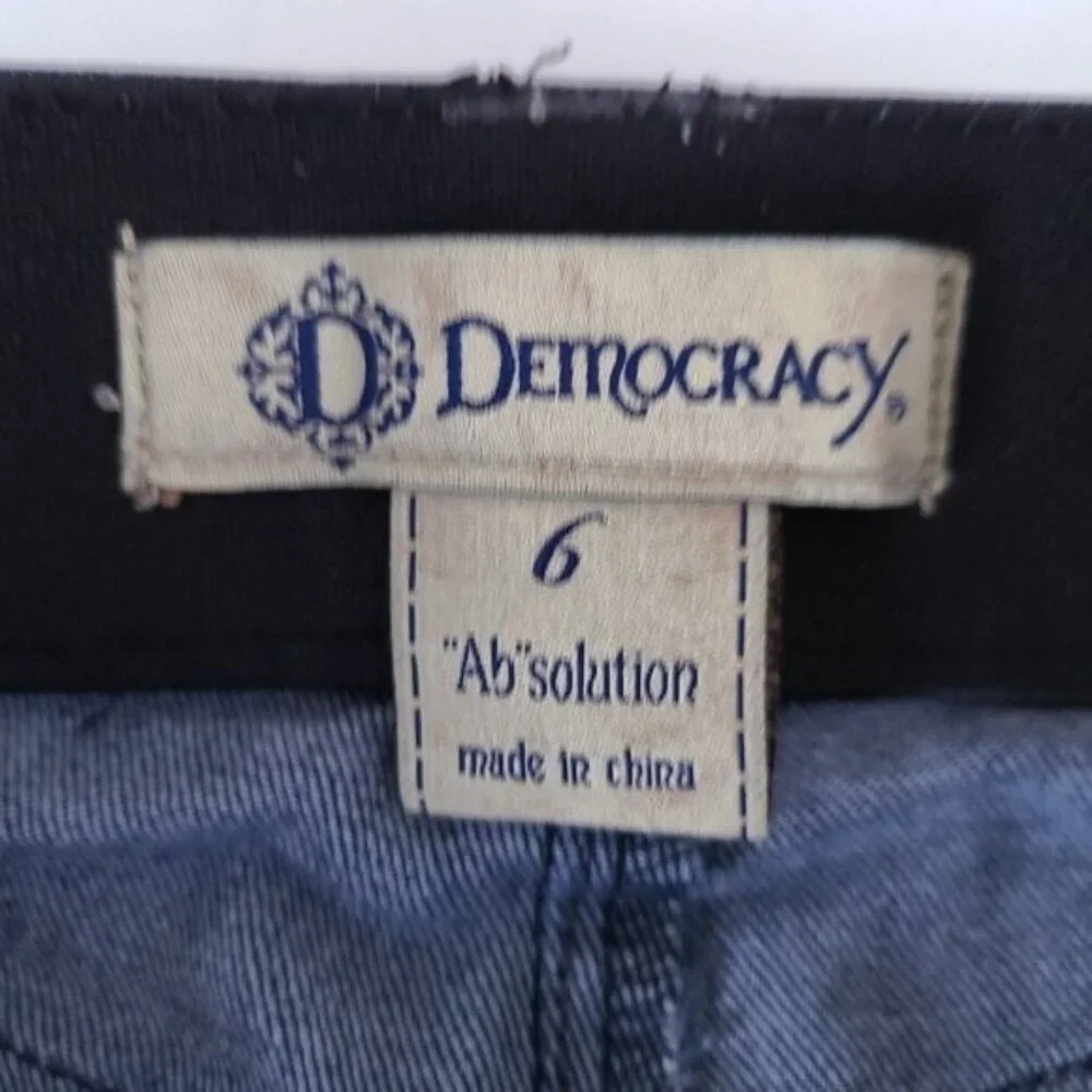 Democracy Ab Solution Slimming Skinny Jeans Size 6 Raw Hem